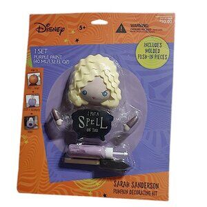 Disney Hocus Pocus Sarah Sanderson Pumpkin Push-In Halloween Decorating Kit, 6pc
